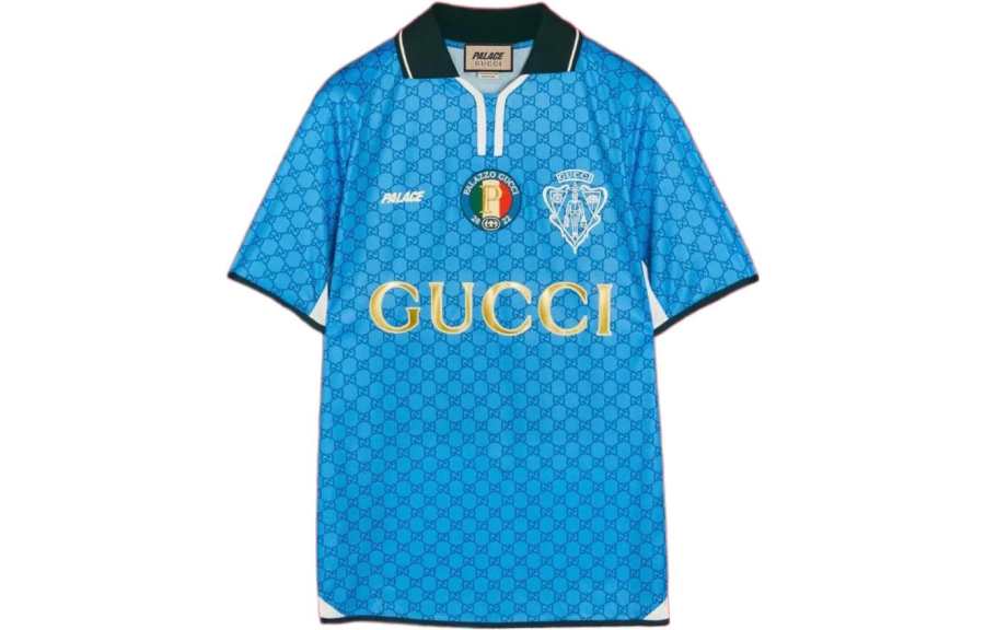 GUCCI X Palace Printed Football Technical Jersey T Shirt