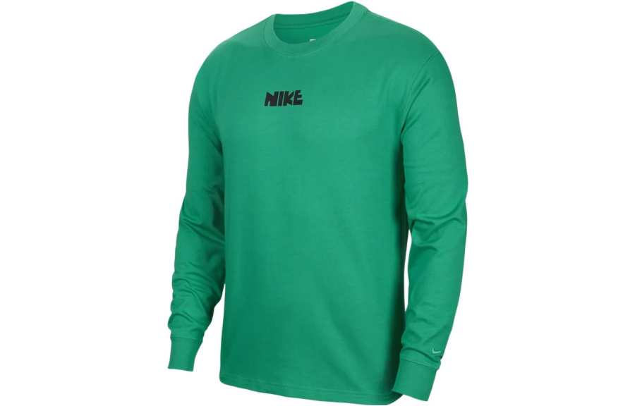 Nike Nike T Shirts Men's Green Crew Neck Moderate Straight Fit