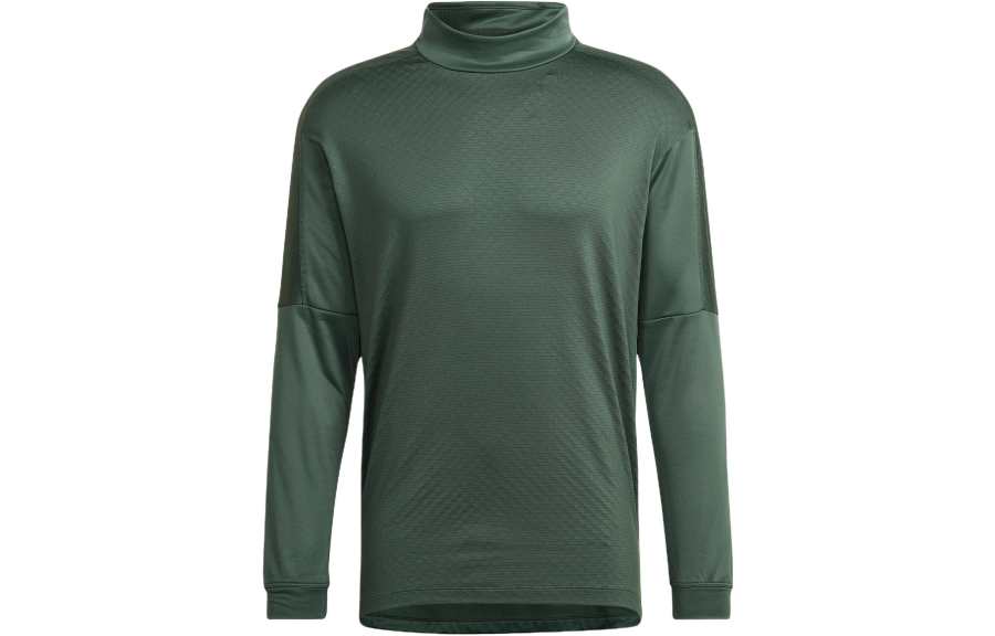 Adidas Adidas T Shirts Men's Green Stand Collar Moderate Straight Fit