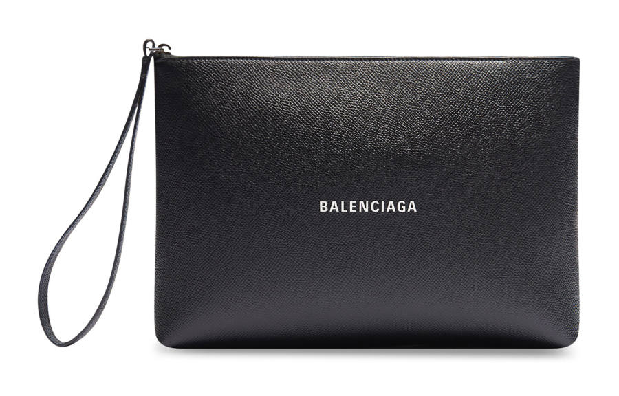 Balenciaga Calfskin Clutch Men's Black