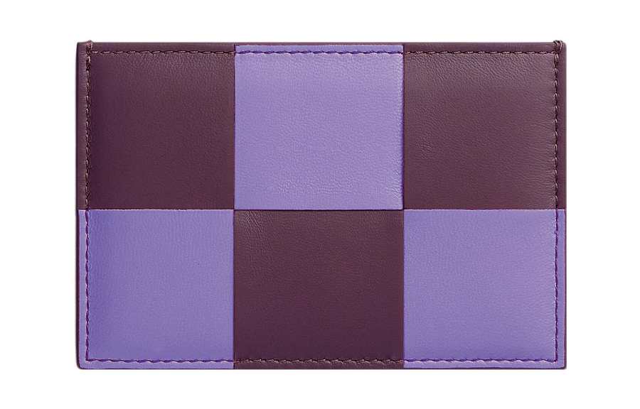 Bottega Veneta Calfskin Card Holder Women's Purple