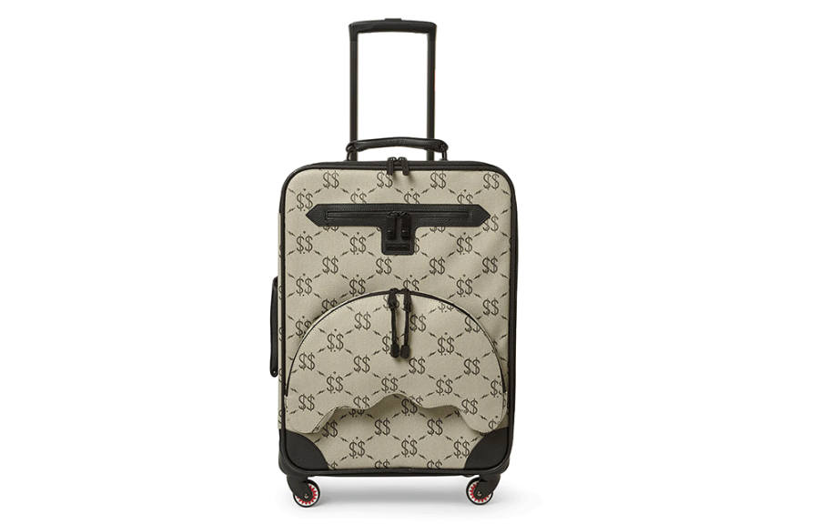 SPRAYGROUND PVC Suitcase Travel Bag Luggage 20 Inch Unisex Gray