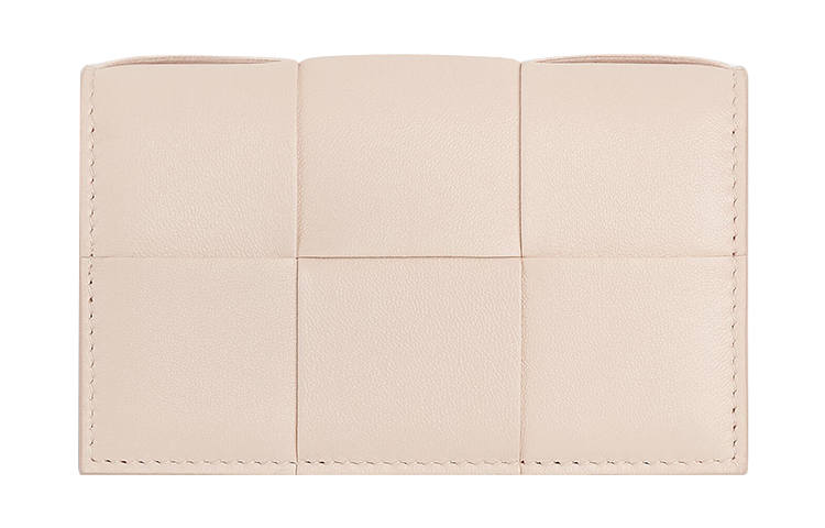 Bottega Veneta Sheepskin With Cow Leather Card Holder Women's Light Pink