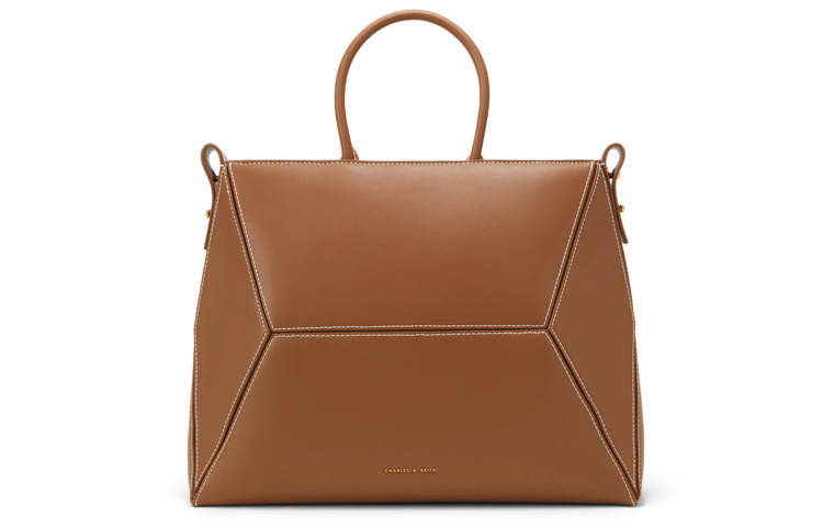 CHARLES&KEITH Fabric One Shoulder Handbag Women's Chocolate/Black/Beige/Green