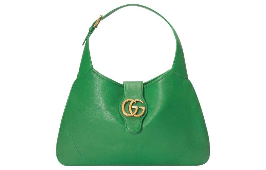 GUCCI Aphrodite Leather Handbag, Shoulder Bag Medium Women's Green