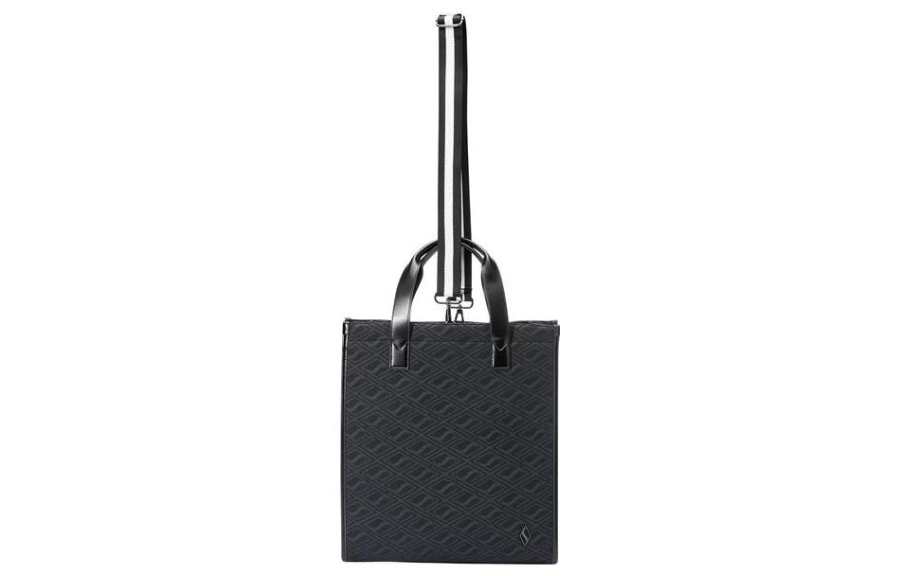 Skechers Fabric Tote Bag, Shopping Bag, Portable Crossbody Bag, Shoulder Bag Regular Unisex Black