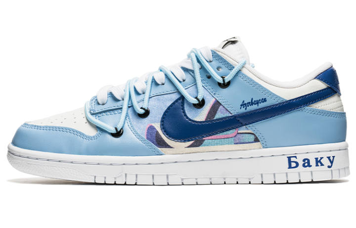 Nike Nike Dunk City Low top Skateboard Shoes Men's Light Blue
