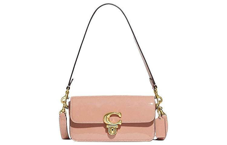COACH Studio Cow Leather Handbag, Crossbody Bag, Shoulder Bag Small Women's Nude Pink