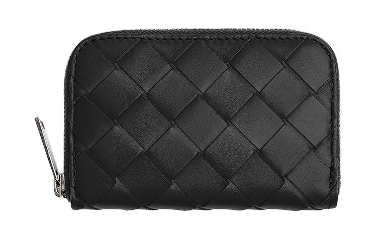 Bottega Veneta Calfskin Wallet, Card Holder Men's Black