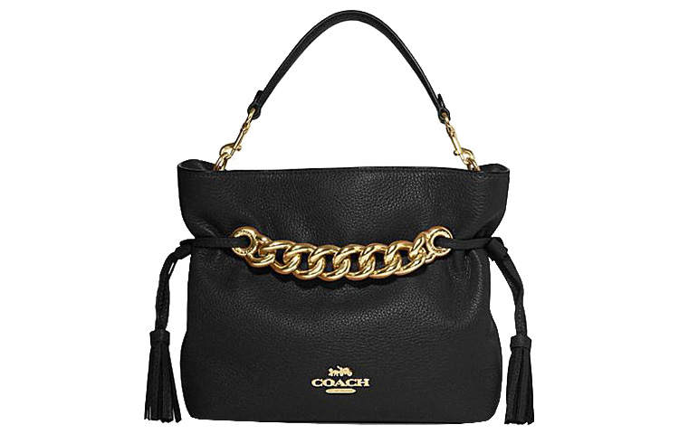 COACH Andy Cow Leather Crossbody Bags Medium Women's Black