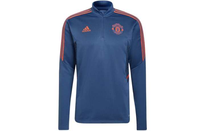 Adidas Adidas T Shirts Men's Blue Stand Collar Moderate Straight Fit
