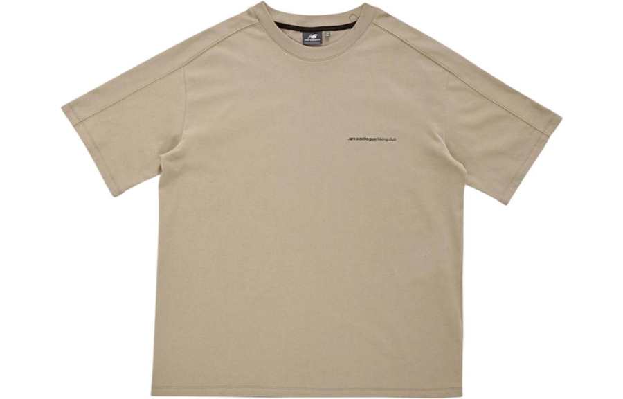 New Balance New Balance T Shirts Unisex Brown Crew Neck Moderate Straight Fit