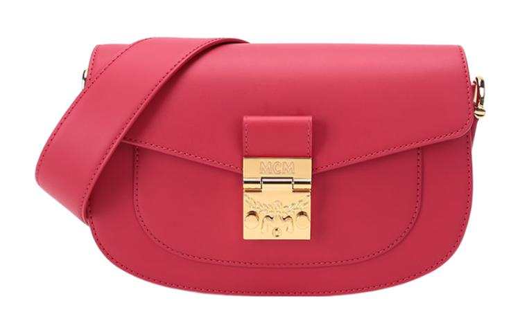 MCM Tracy Cow Leather Shoulder Bag, Crossbody Bag Small Women's Gemstone Red