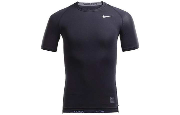 Nike Nike T Shirts Men's Black Crew Neck Moderate Straight Fit