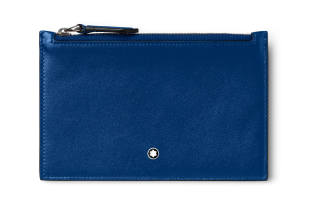 MONTBLANC Meisterstuck Full grain Calf Leather Card Holder Men's Blue