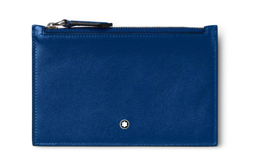 MONTBLANC Meisterstuck Full grain Calf Leather Card Holder Men's Blue