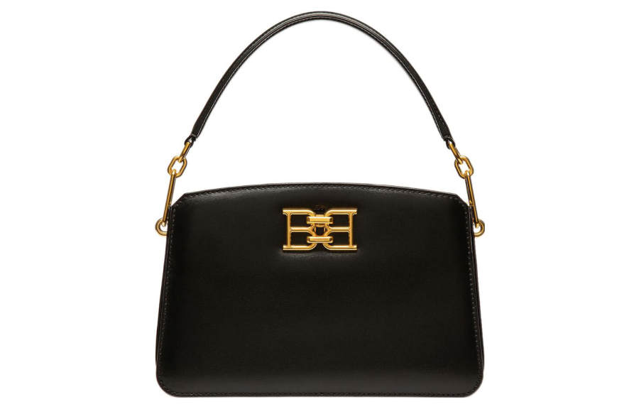 BALLY Calfskin Shoulder Bag, Crossbody Bag, Handbag Women's Black
