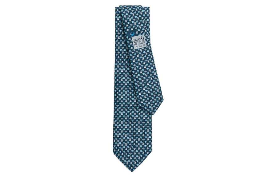 HERMES HERMES Ties Men's Blue