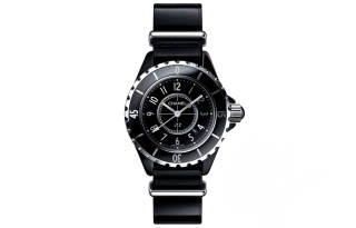 CHANEL J12 Wrist Watches Quartz Movement Cow Leather Strap Black Dial Women's 200m Waterproof