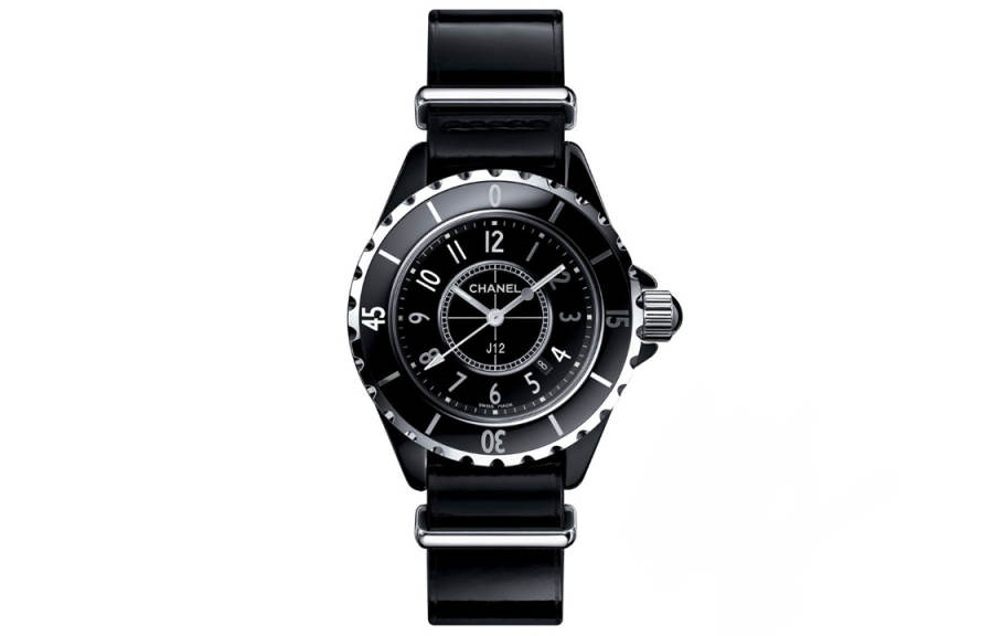 CHANEL J12 Wrist Watches Quartz Movement Cow Leather Strap Black Dial Women's 200m Waterproof