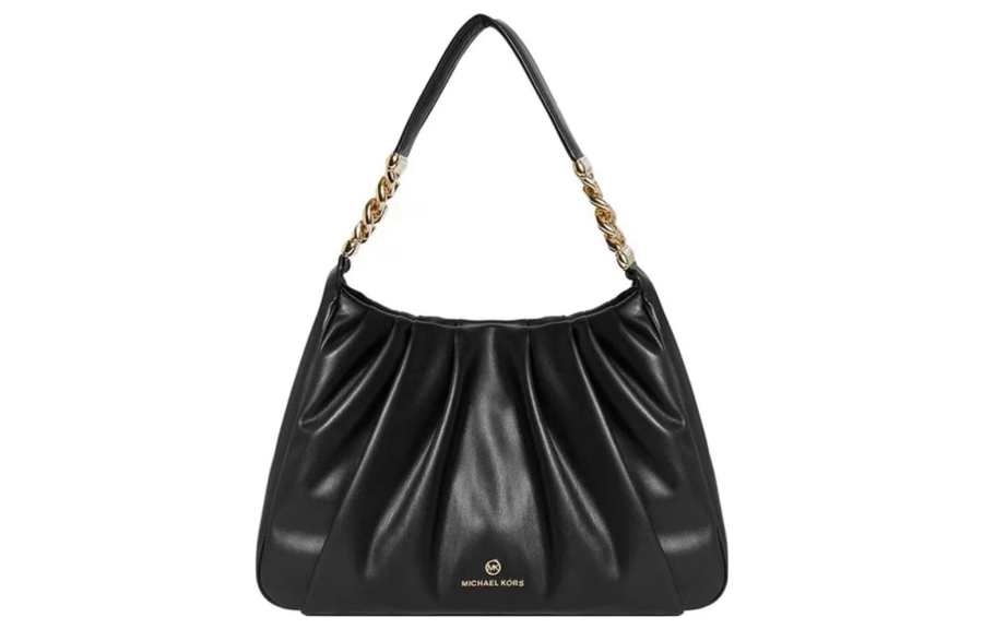 MICHAEL KORS HannahMICHAEL KORS Leather One Shoulder Handbag Medium Women's Black