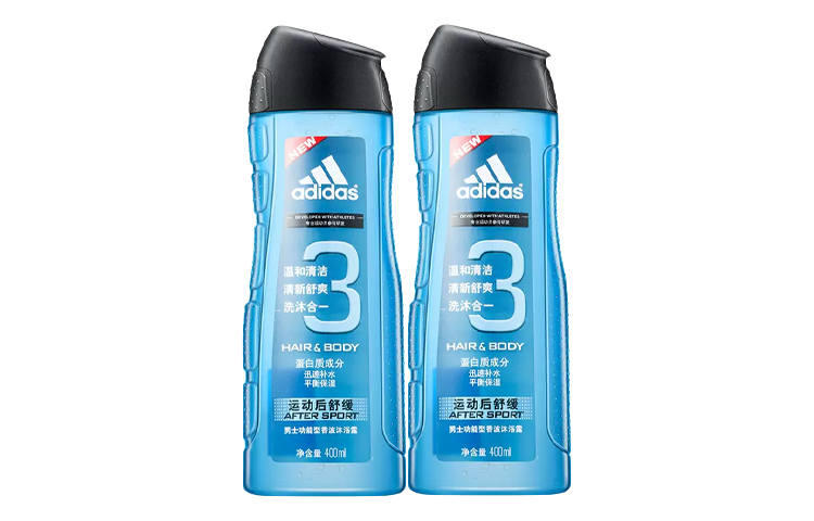 Adidas Adidas Sports Post Soothing Men's Shower Gels Deep Cleaning Potpourri 400ml*2