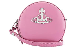 Vivienne Westwood Vivienne Westwood Bright Patent Leather Cow Leather Round Bag, Shoulder Bag, Crossbody Bag Mini