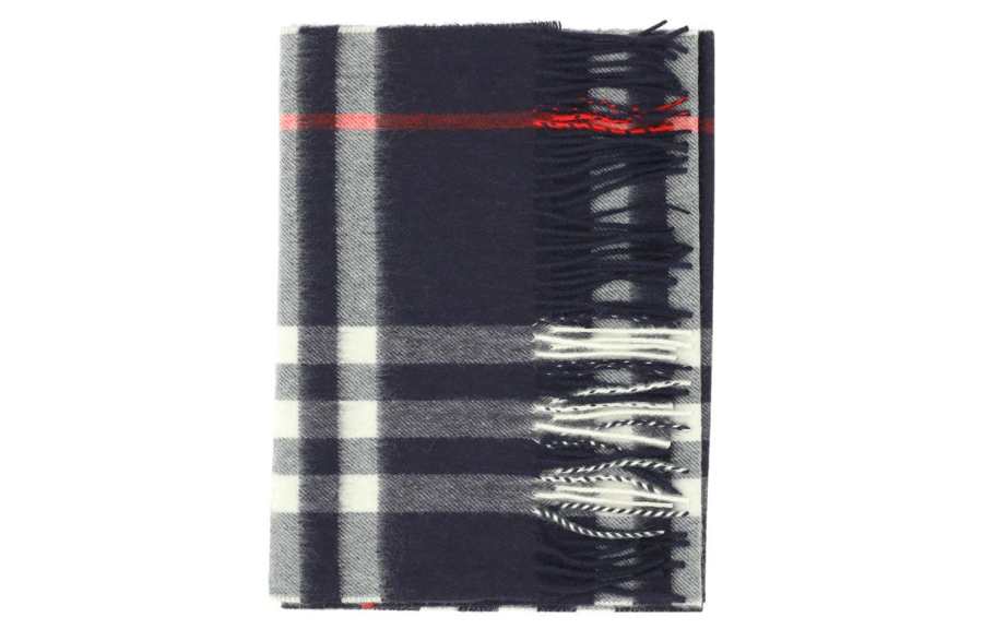 Burberry 【Previous Season】fringed check cashmere scarf
