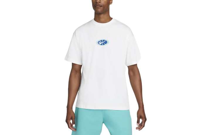 Nike Nike T Shirts Men's White Crew Neck Moderate Straight Fit