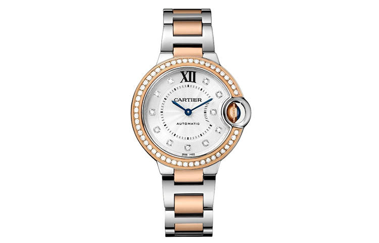 CARTIER Blue Balloon Collection Automatic Mechanical Movement Women's Watch 33mm Pink Watch Dial
