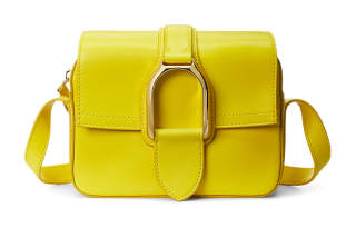 Ralph Lauren Collection Cow Leather Crossbody Bags Regular Women's Yellow
