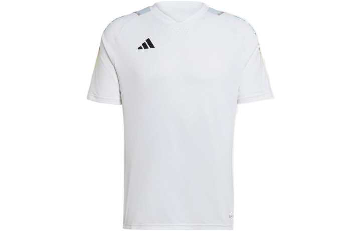 Adidas Adidas T Shirts Men's White V Neck Moderate Straight Fit