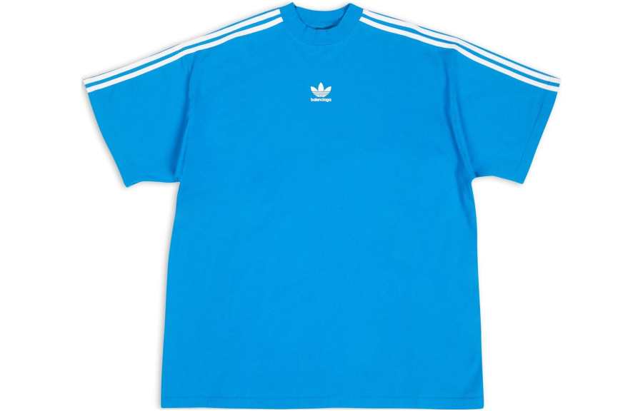 Balenciaga x Adidas Originals Balenciaga X Adidas FW22 T Shirt Loose Fit Men's Blue