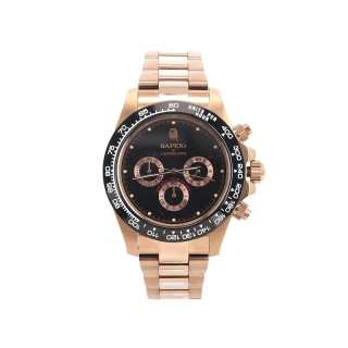 A BATHING APE Quartz Movement Stainless Steel Strap Watch Unisex Black Dial