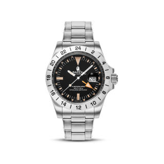 A BATHING APE Bape Bathing Ape Type 8 Bapex Watch Silver/Black
