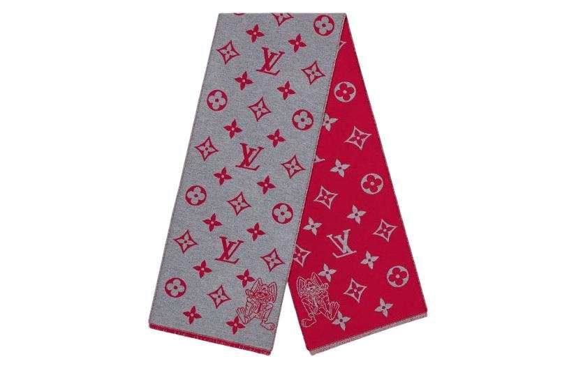 LOUIS VUITTON LOUIS VUITTON RABBIT Wool Knit Scarves Men's