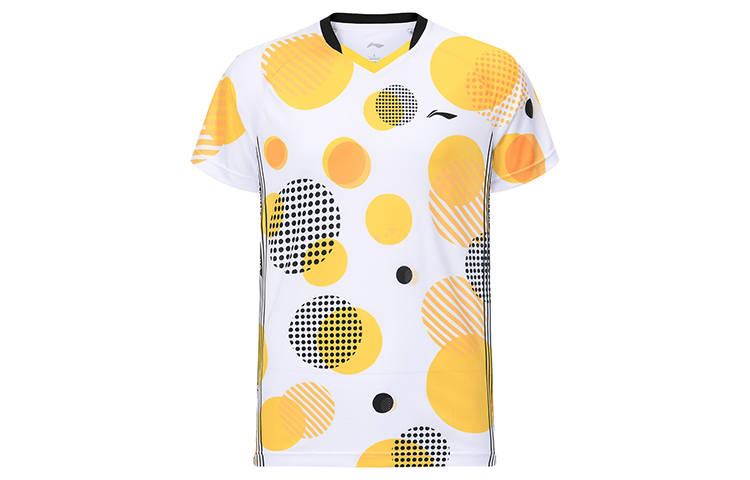 Li-Ning Li Ning T Shirt Men's Standard White/Corn Yellow