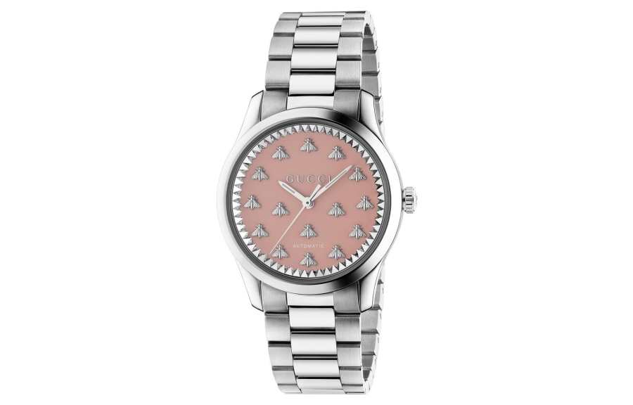 GUCCI Wrist Watches Automatic Mechanical Movement Stainless Steel Watchband 38mm Pink Watch Dial Women's