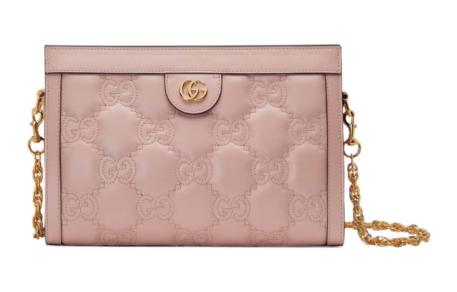 GUCCI GG Matelassé Leather Chain Bag Shoulder Bag Shoulder Bag, Handbag Women's Pink
