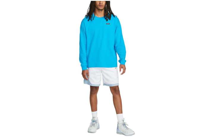 Nike Nike T Shirts Men's Blue Crew Neck Moderate Straight Fit
