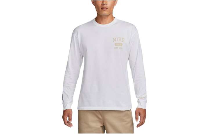 Nike Nike T Shirts Men's White Crew Neck Moderate Straight Fit