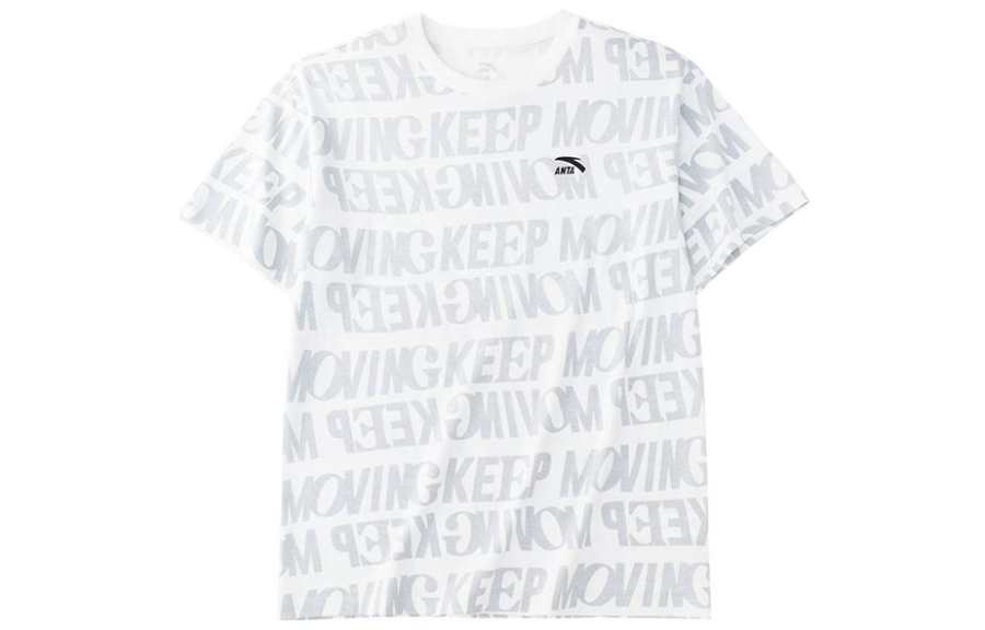 ANTA Life Collection T Shirts Unisex White Crew Neck Moderate Straight Fit