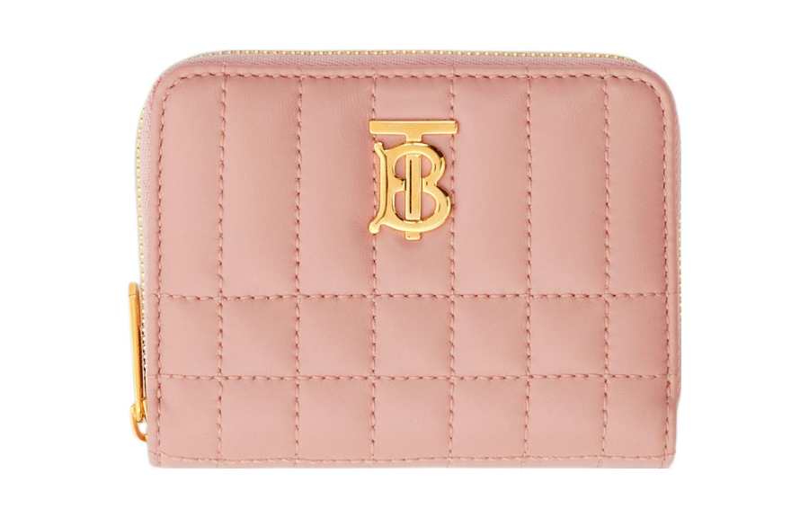 Burberry Lola Bag Quilting Lambskin Wallet Small Women's Dark Pink