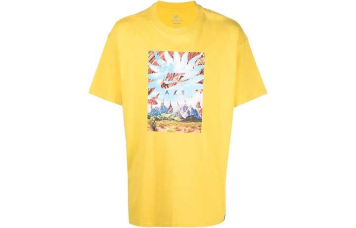 Nike Nike T Shirts Men's Yellow Crew Neck