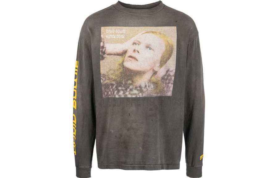 SAINT Mxxxxxx T Shirts Men's Gray Crew Neck Moderate