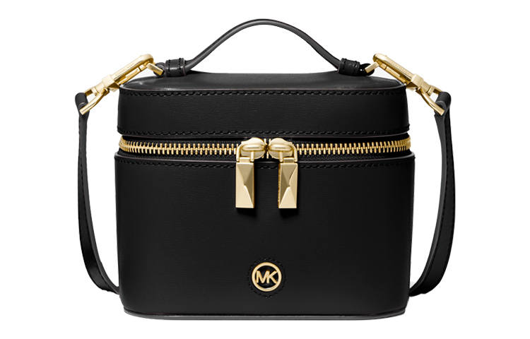 MICHAEL KORS Leather Bucket Bag, Crossbody Handbag Small Women's Black
