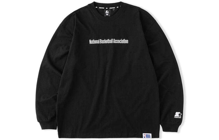 STARTER STARTER x NBA Drop Shoulder Sleeve T Shirt Unisex Black