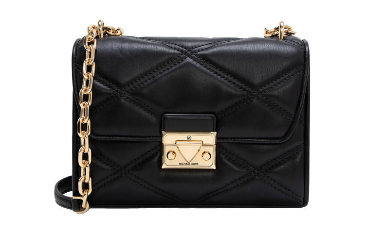 MICHAEL KORS Serena Leather Envelope Bag, Crossbody Bag, Shoulder Bag Regular Women's Black