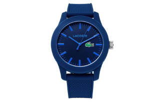 LACOSTE 12.12 Wrist Watches Quartz Movement Silicone Strap 43mm Blue Dial Men's Watches