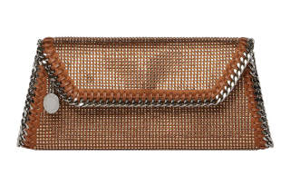 Stella McCartney Falabella Embellished Chain Linked Clutch Bag